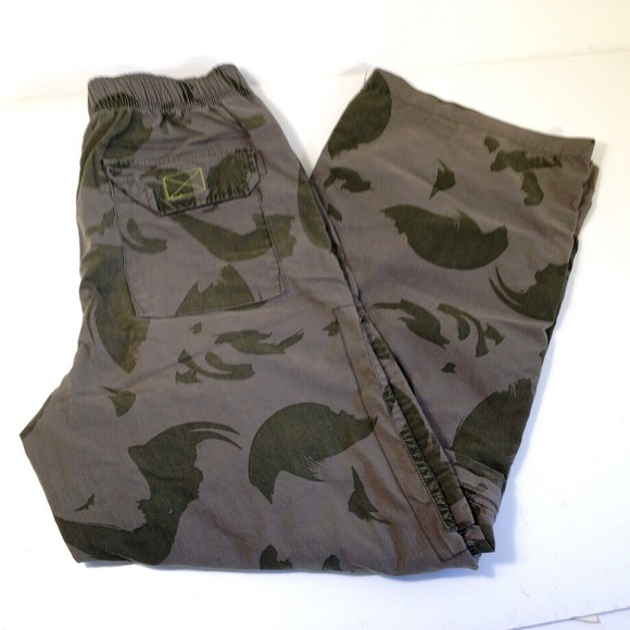 Mossimo Cargo Supply Camo Pants Elastic Waist 25-28 / 26  Converts to Shorts - Picture 8 of 10